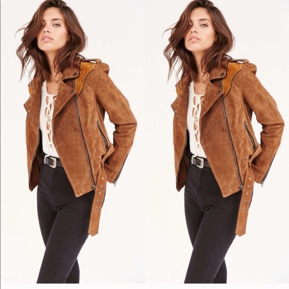 - Nwot ecote suede biker jacket - Picture 2 of 8